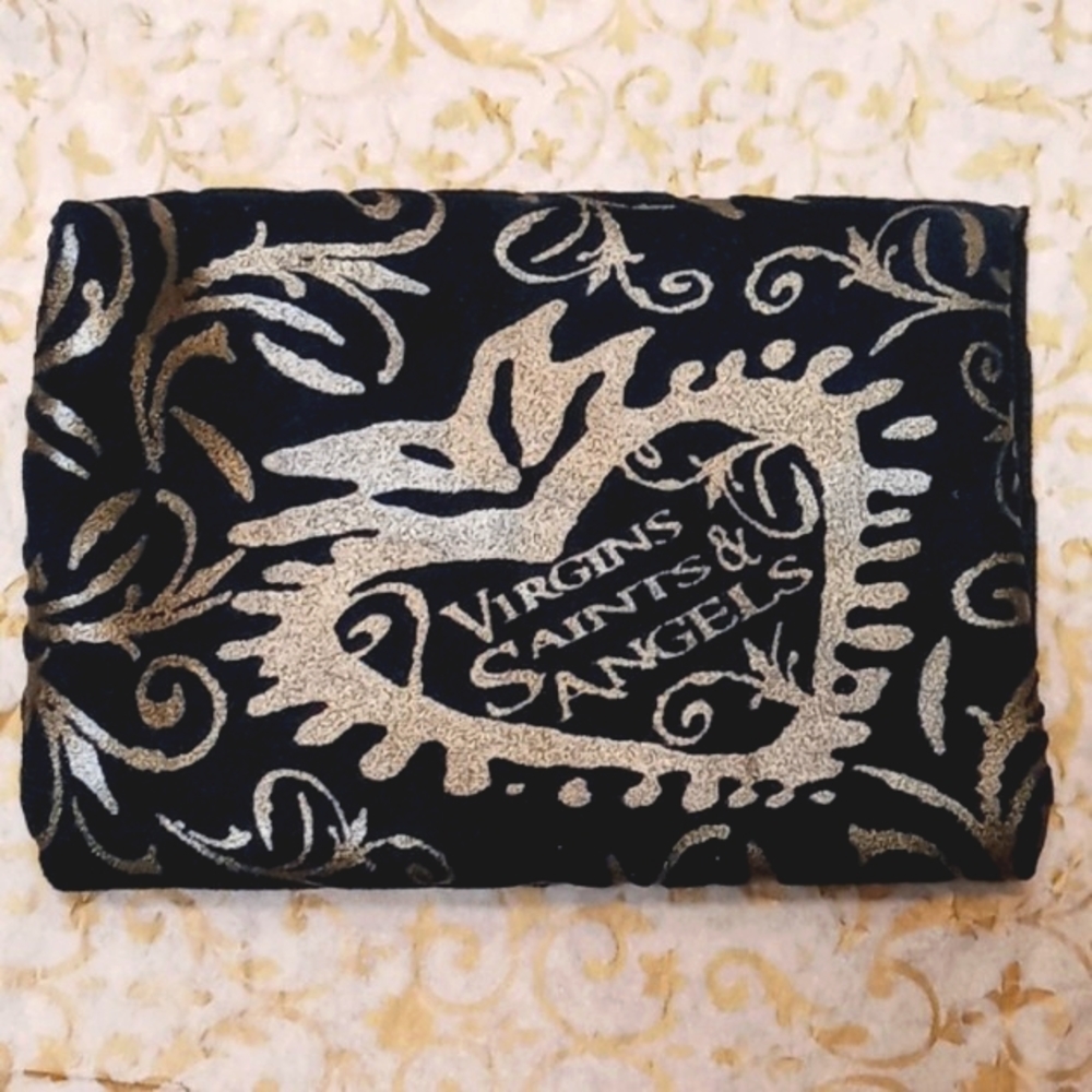 ✨ Virgins Saints & Angels Black & Gold Plush Pouch NEW! - Picture 9 of 12